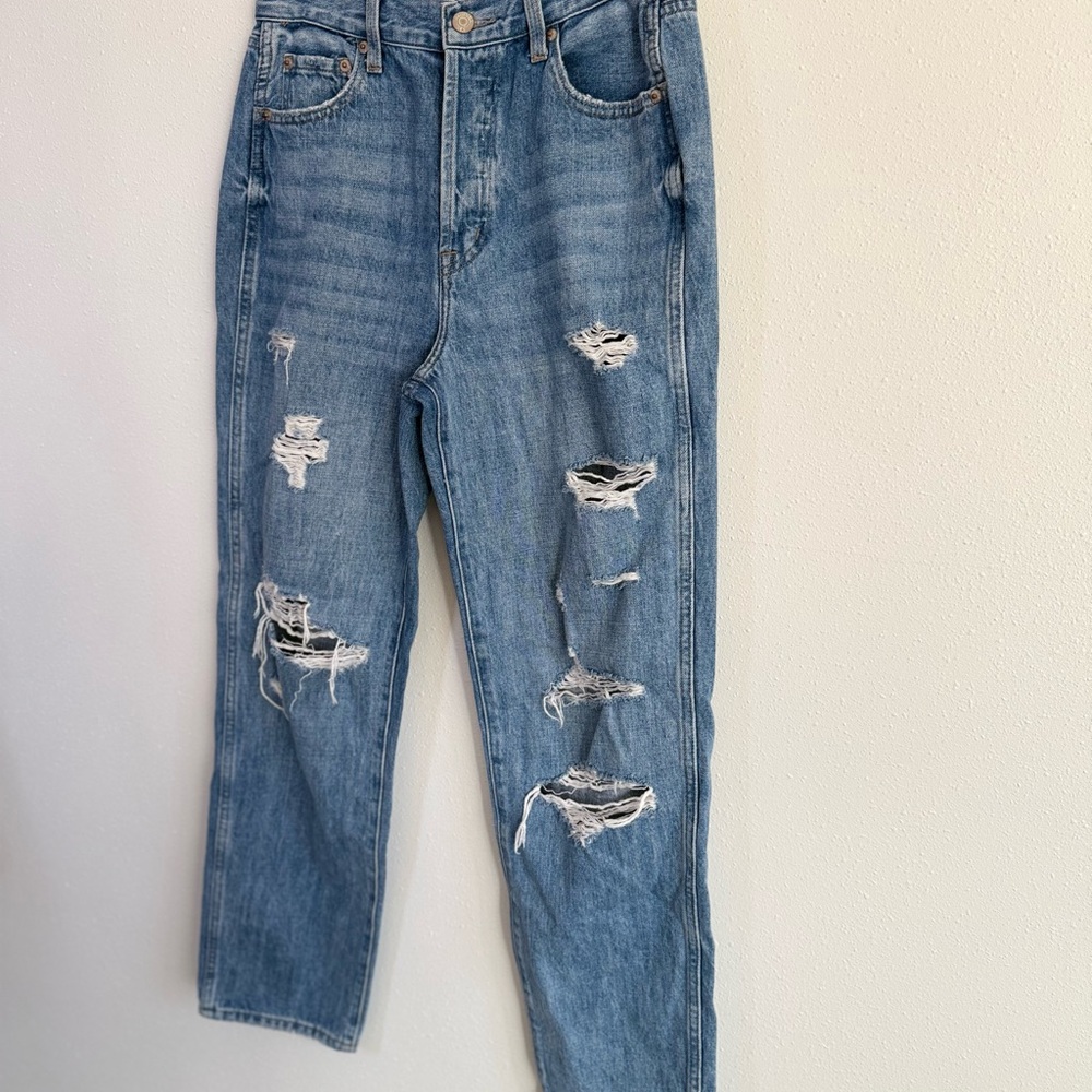 Pistola Distressed Straight Leg Jeans Women’s Size 25 High Rise Button Fly - Picture 3 of 13
